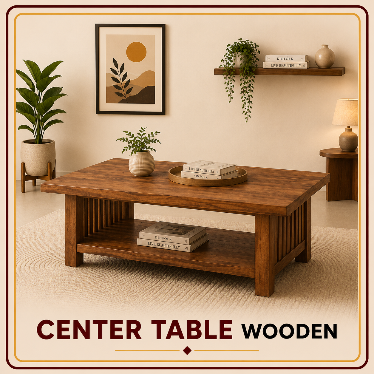 Center table wooden