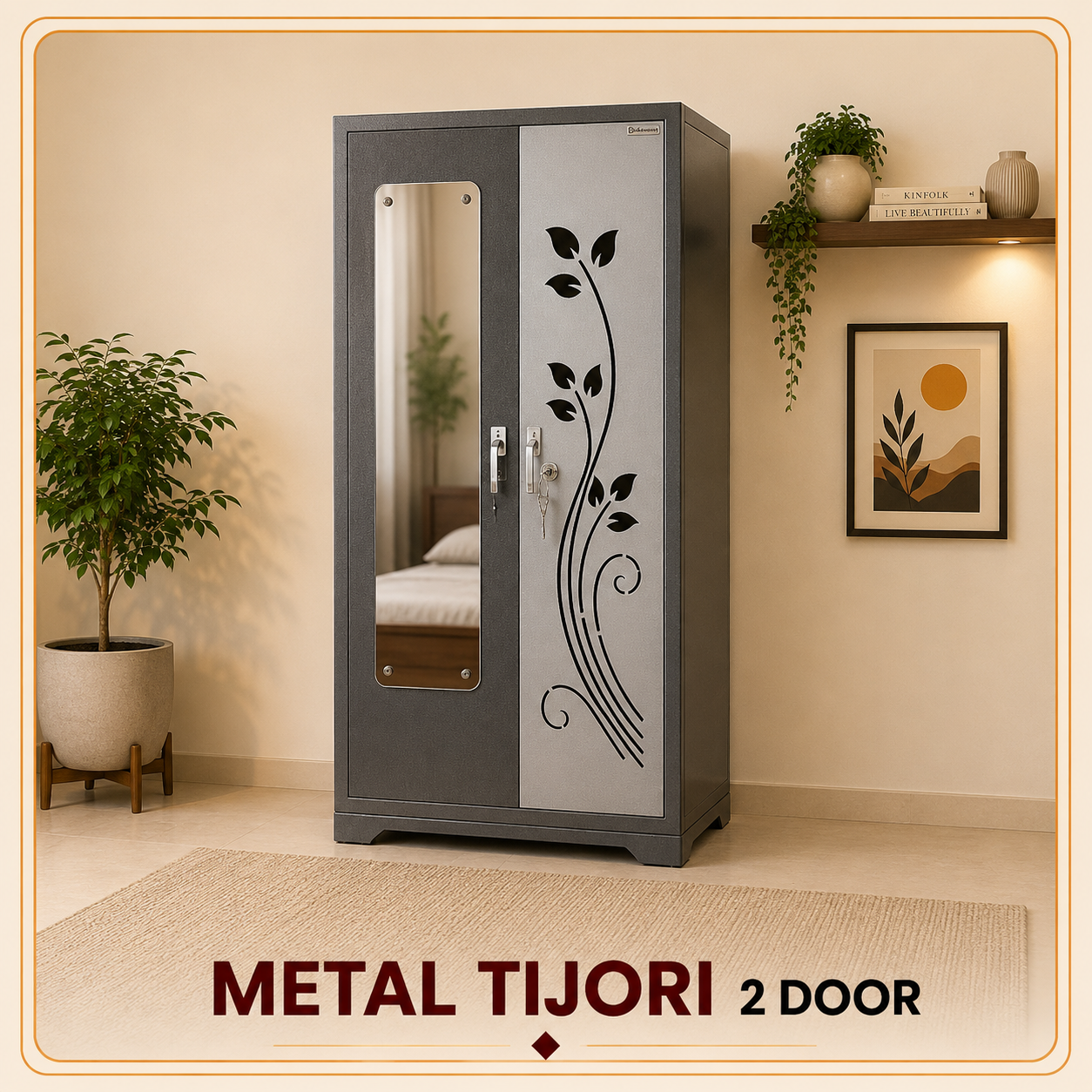 2 Door Metal Tijori