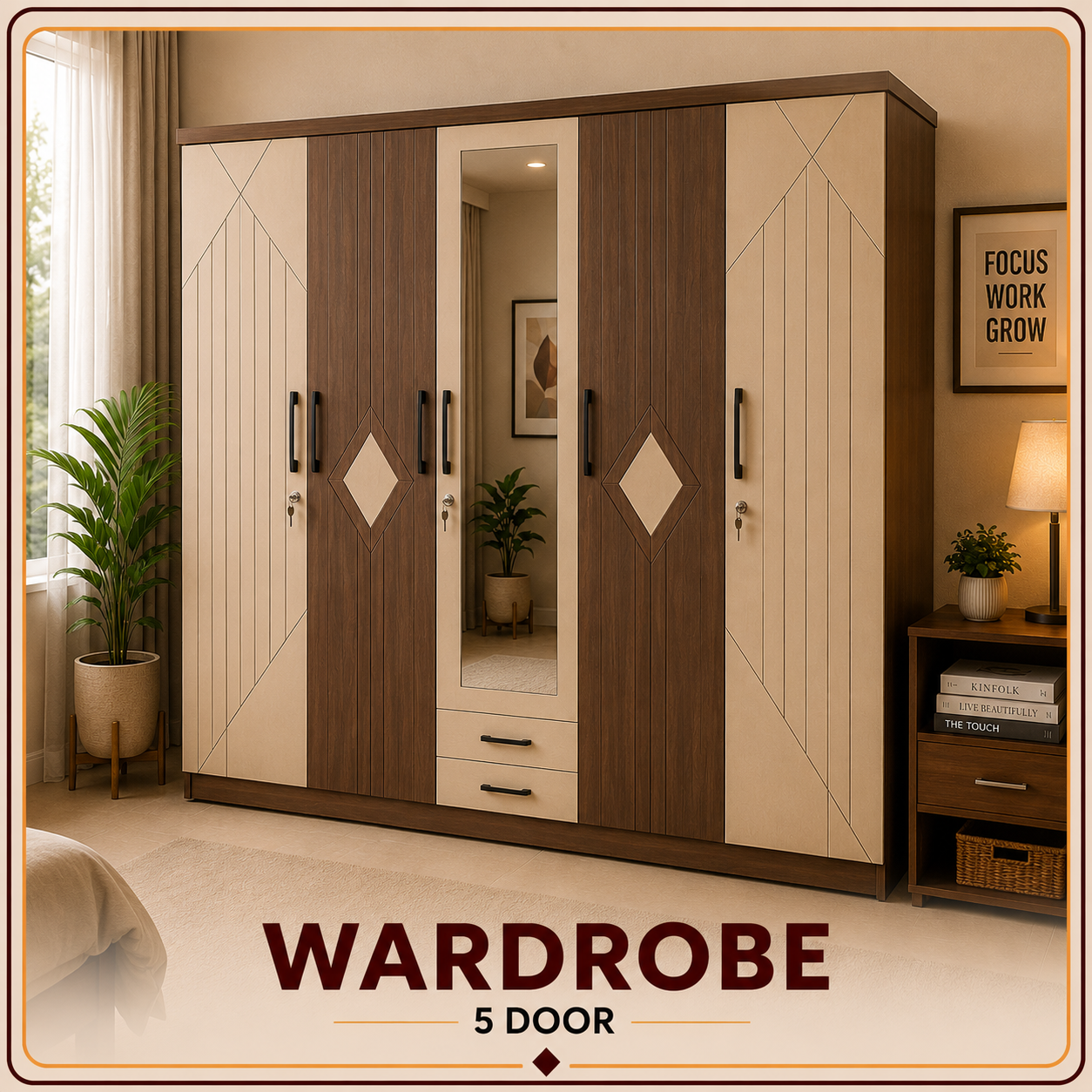 Wardrobe 5 door
