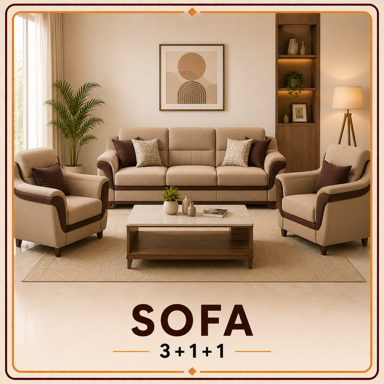 3+1+1 Sofa Set