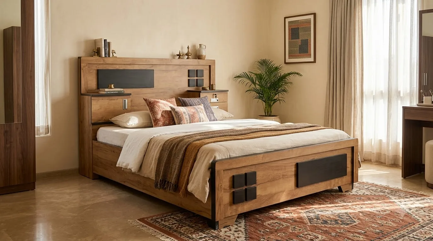 Double Bed With Head Storage In Surat