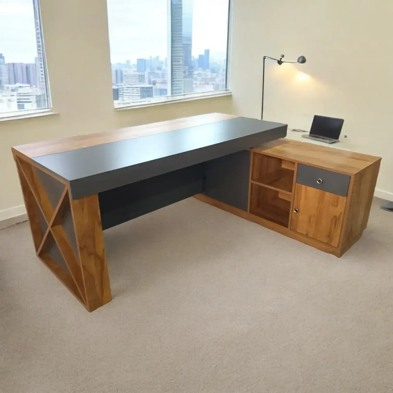 L Shape Office Table New Design