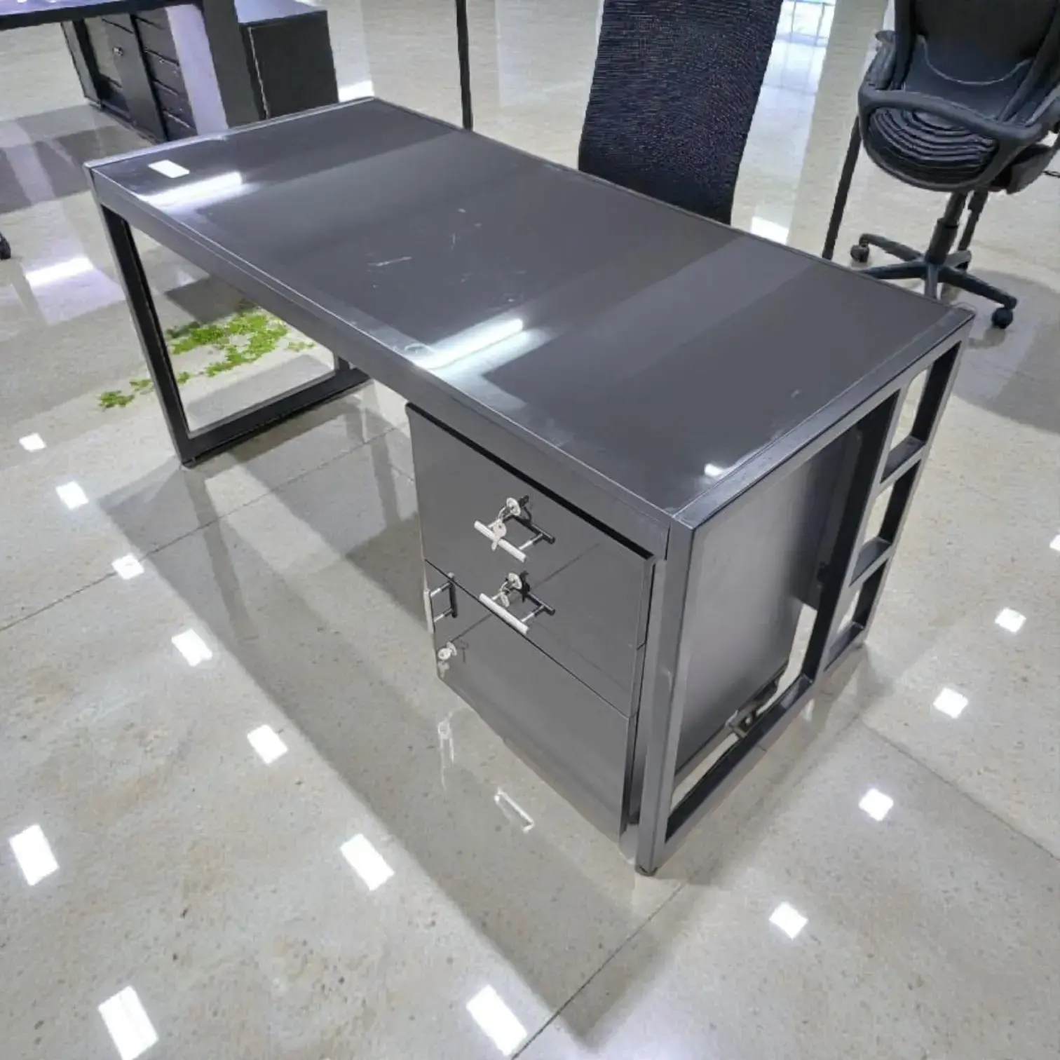 Office Table In Metal Frame