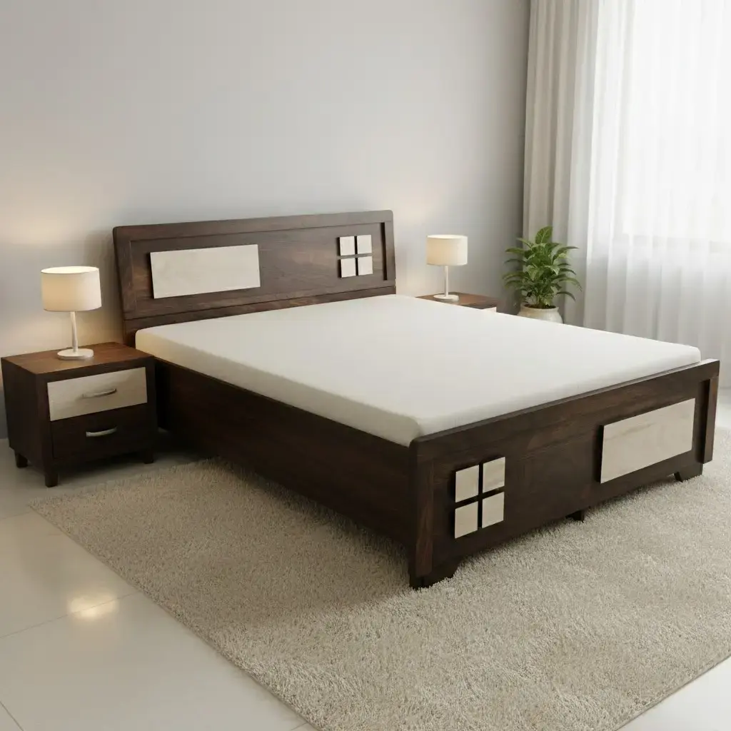 Double Bed With Storage Queen Size