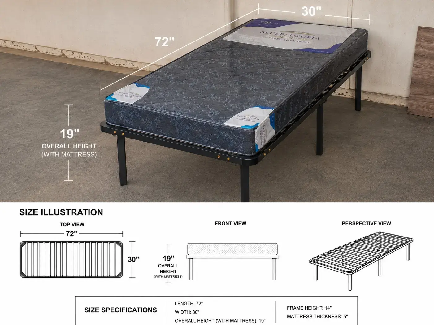 6/2.5 With Mattress