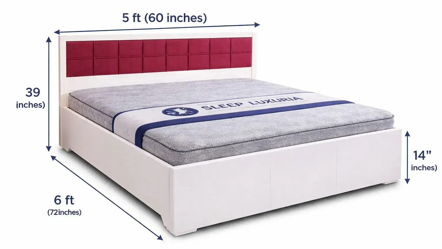 Storage Bed with Manual Lift and Upholstered Headboard Engineered Wood Bed