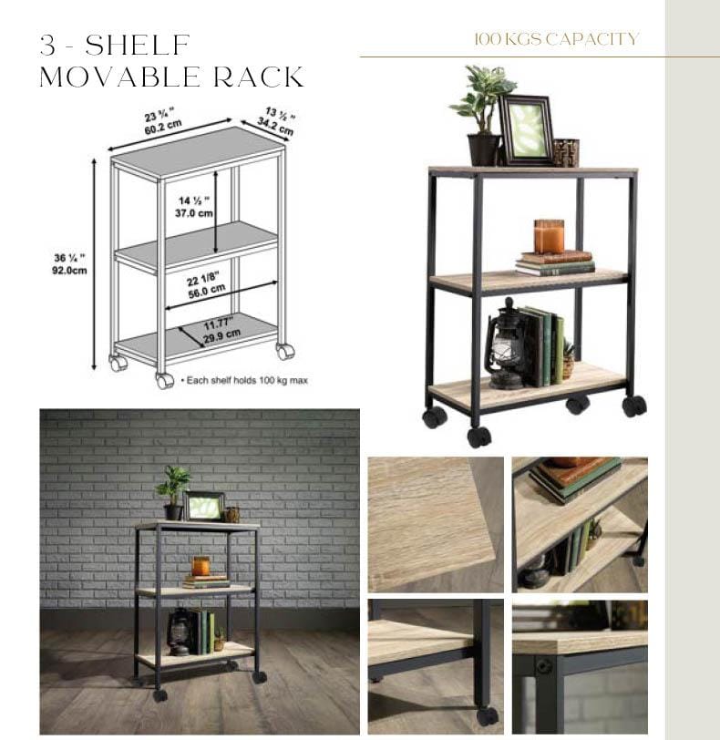 MR-36. 3 shelf movable rack