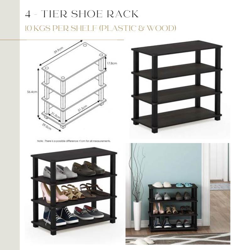 TNT - 304 4 tier shoe rack
