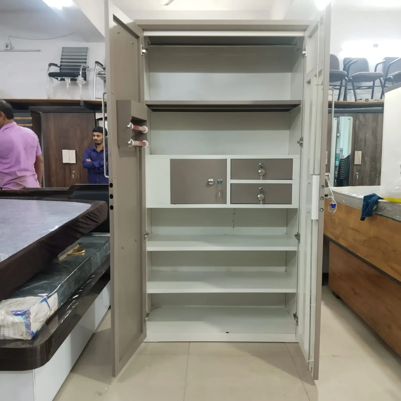 2 Door CNC Metal Almira