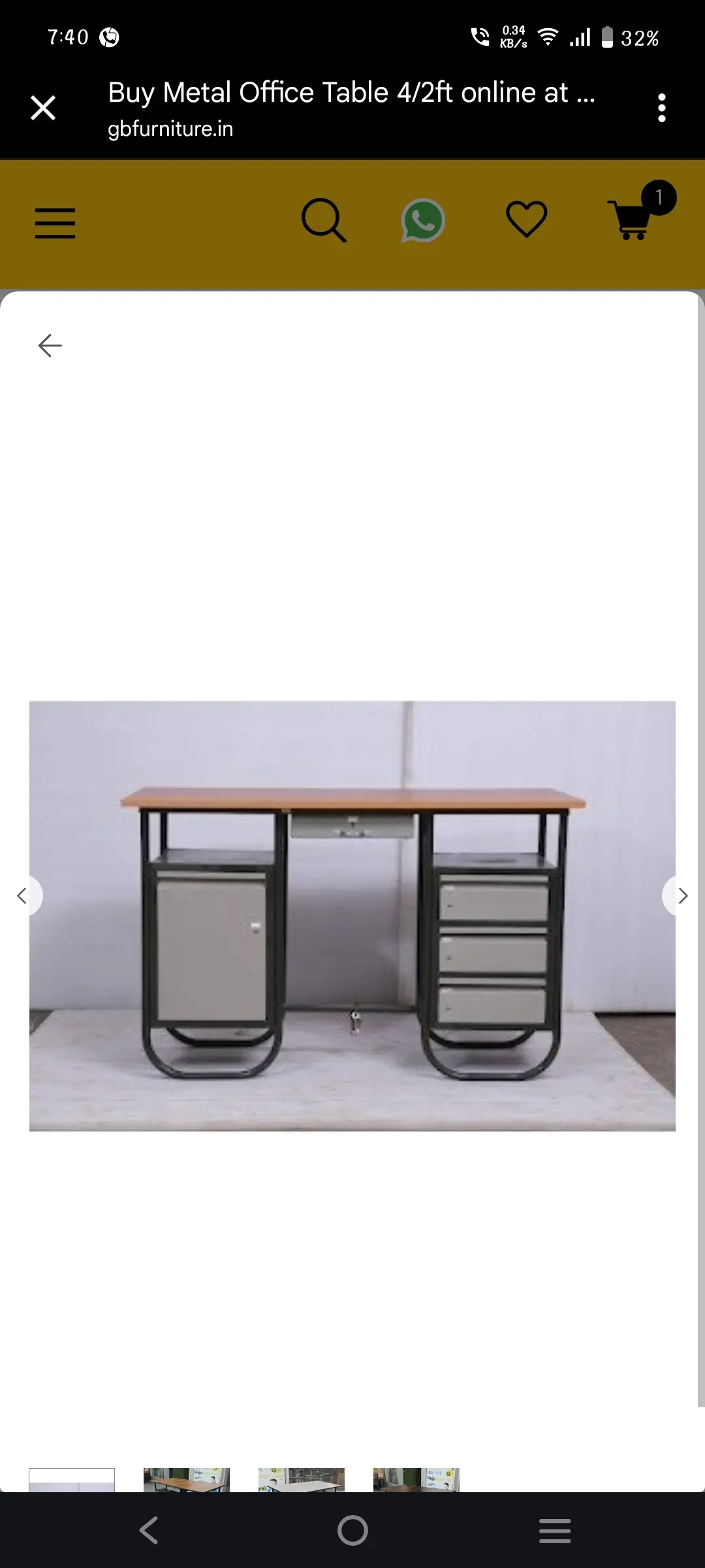 Metal office table 4824 plb top