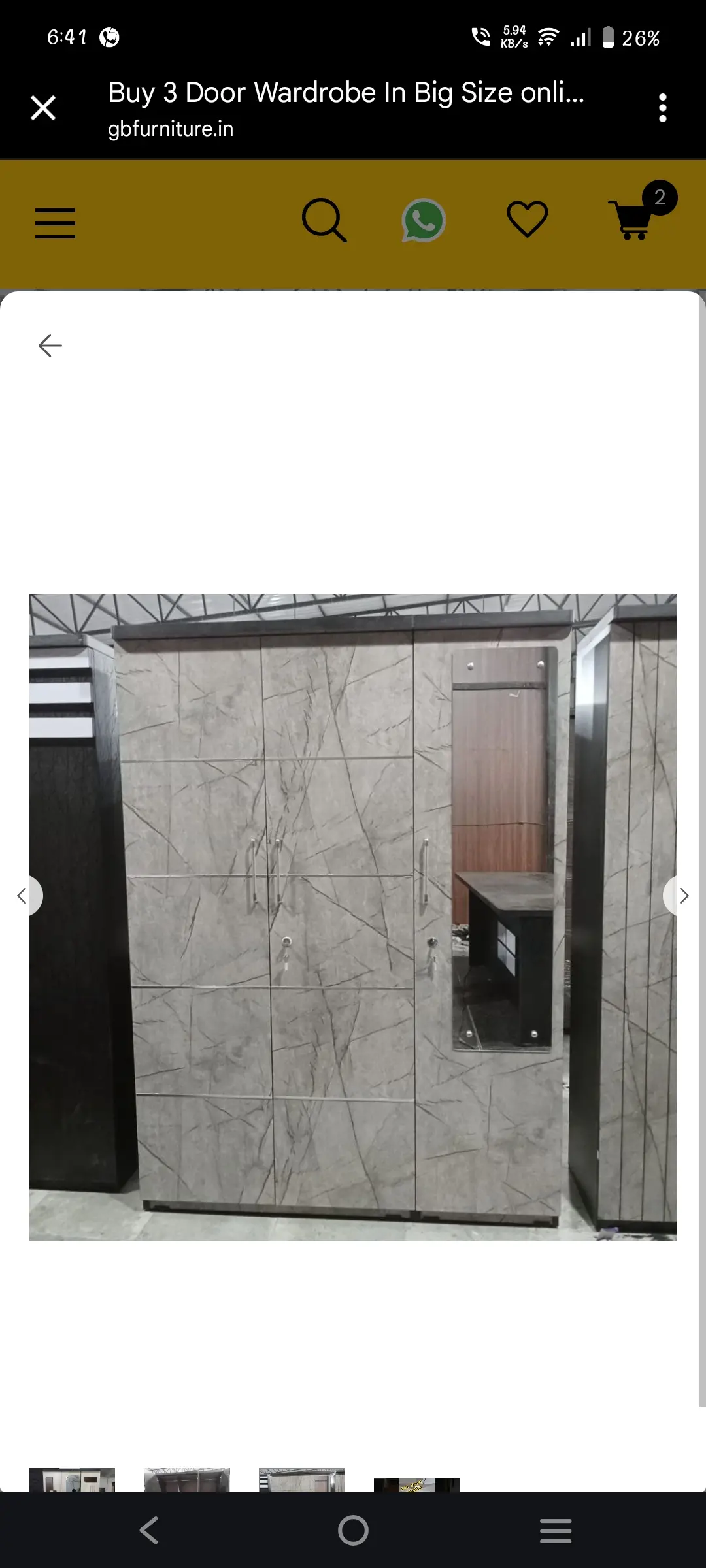 75x21x48. Wardrobe 3 door