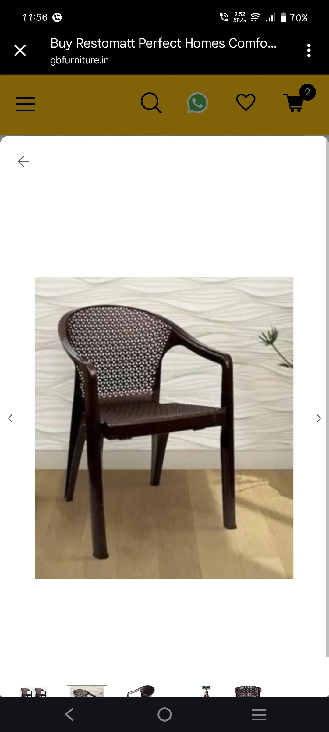 Outdoor plastic chair resto